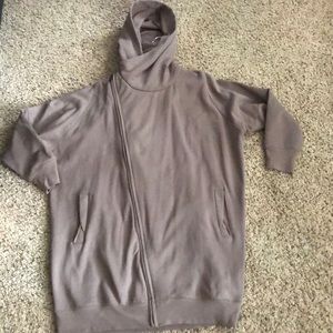 Oversized Taupe Hoodie by Zara